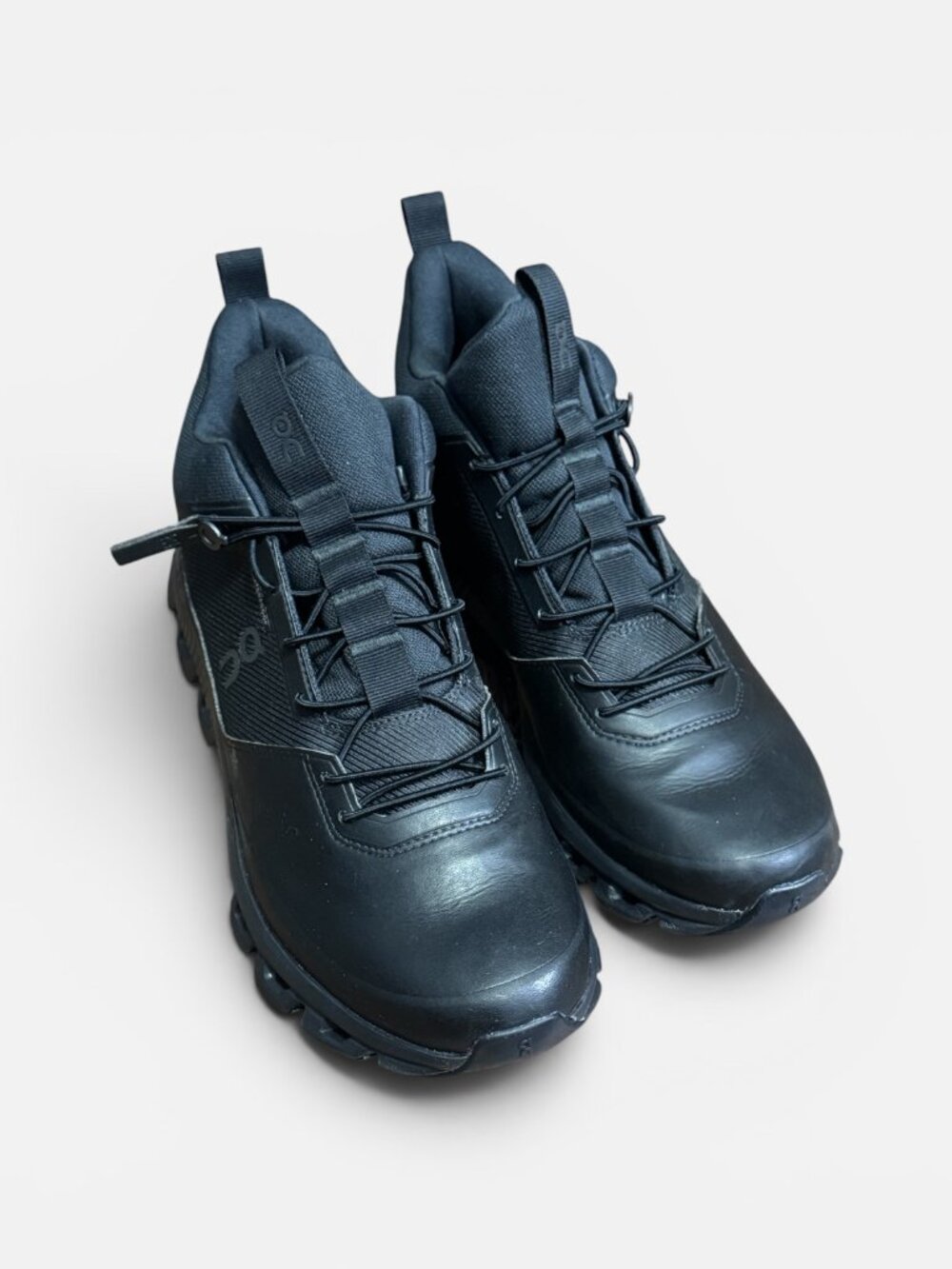 On Cloud Hi Waterproof - All Black High Top Sneakers - Women's 9.5 - Picture 2 of 11